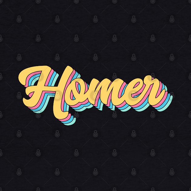 Homer Retro Yellow Script by modeoftravel